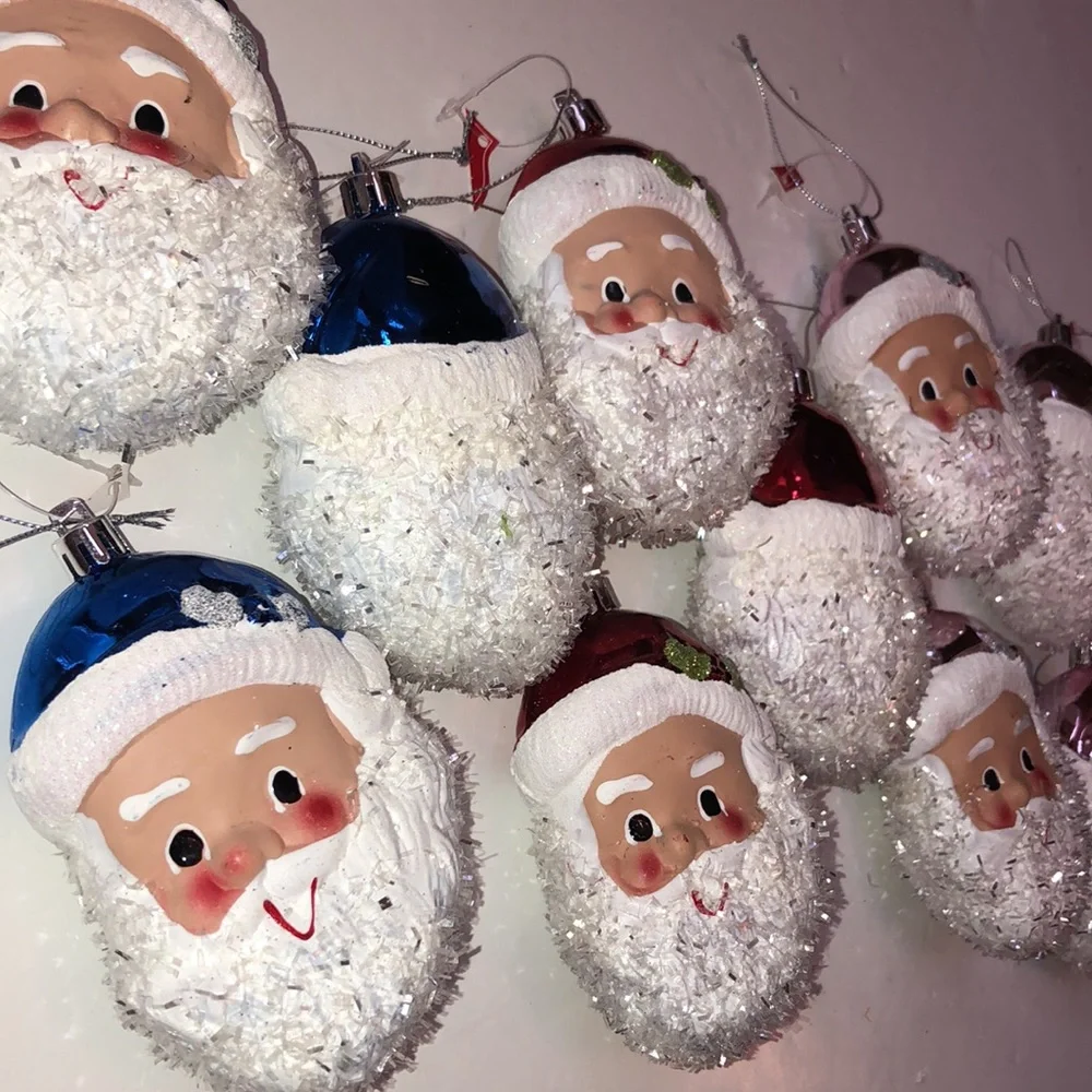 Santa Ornaments Retro Santa Ornaments New but look old Santa Claus Ornaments